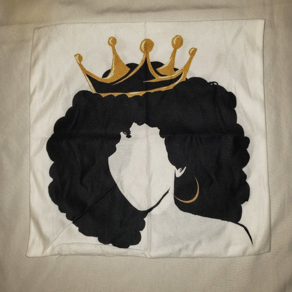 NEW Throw Pillow Case Cover 17 1/2" x 17 1/2" Decorative Black Queen